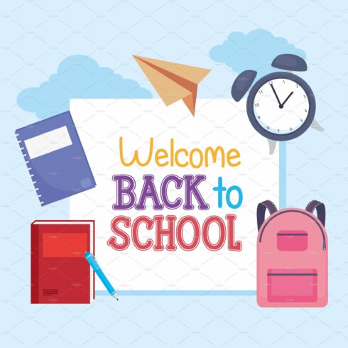 welcome back school poster cover image.