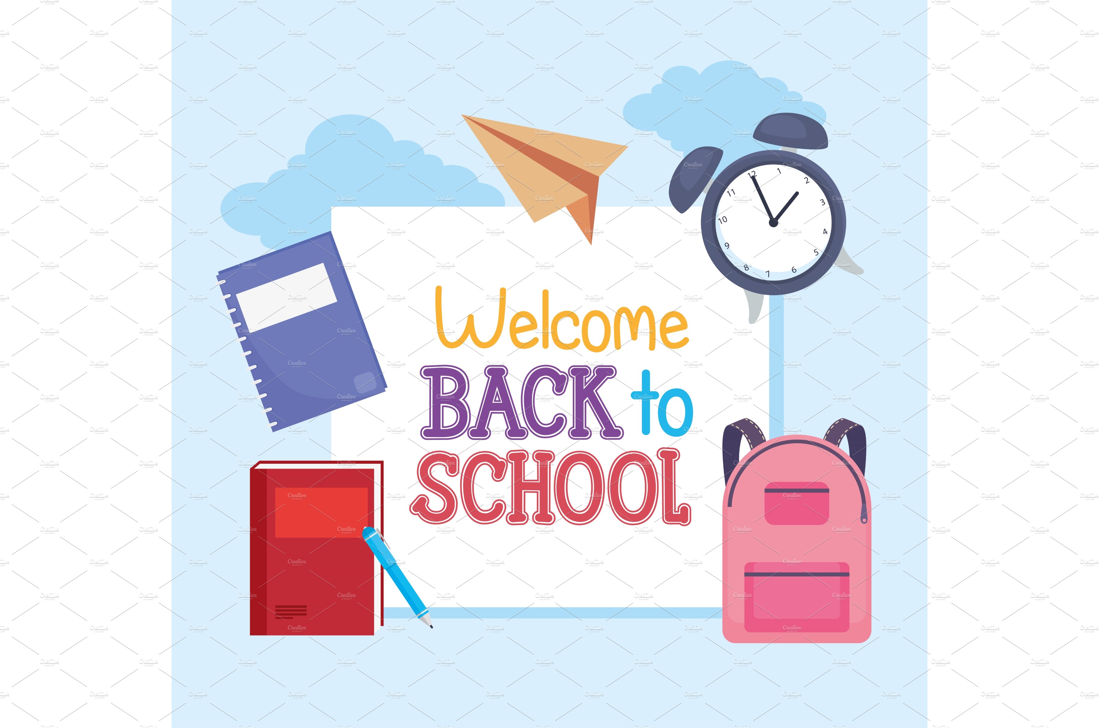 welcome back school poster cover image.