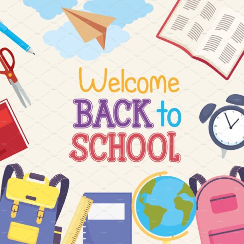 welcome back school banner cover image.