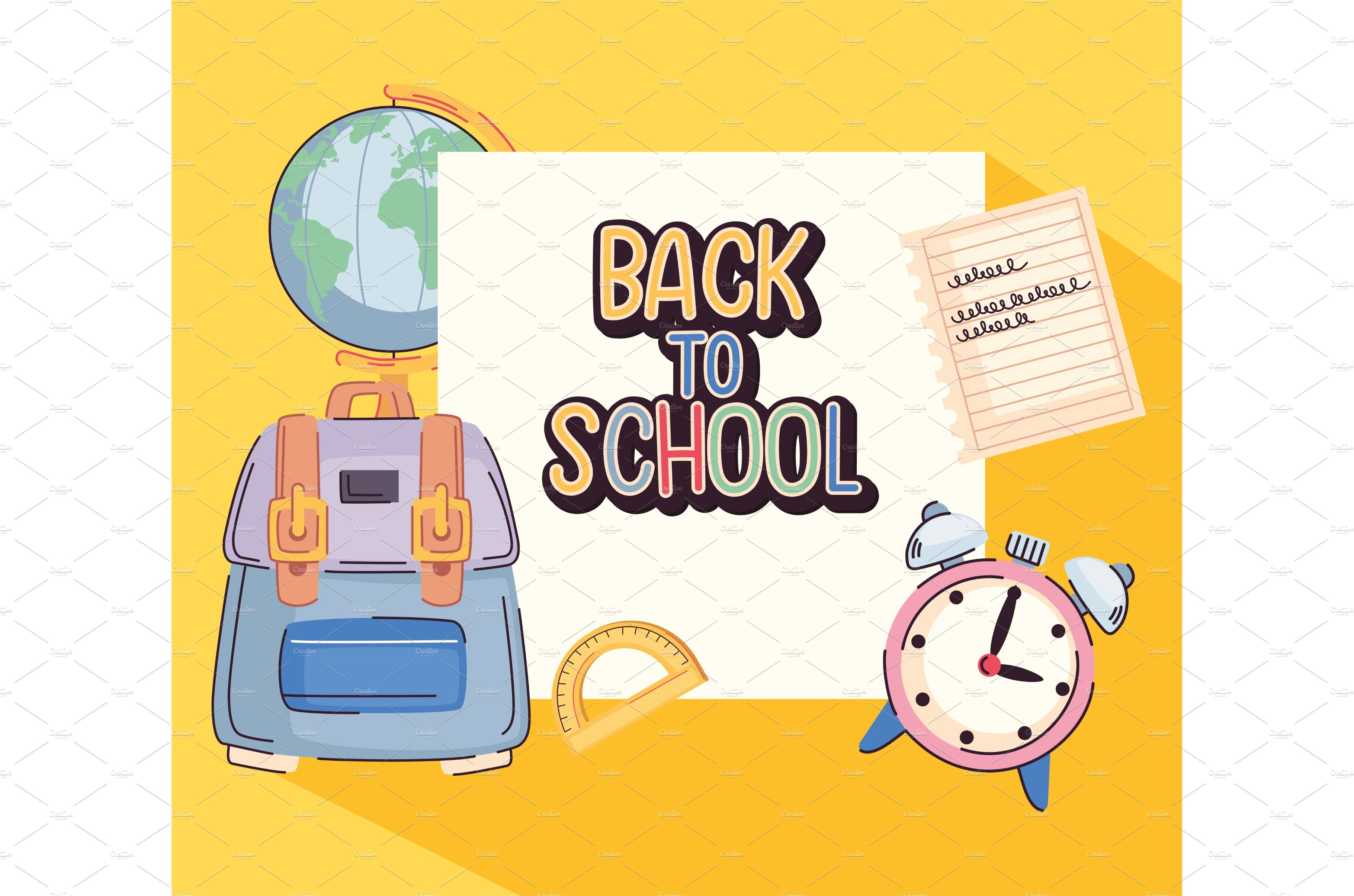 back to school lettering poster cover image.