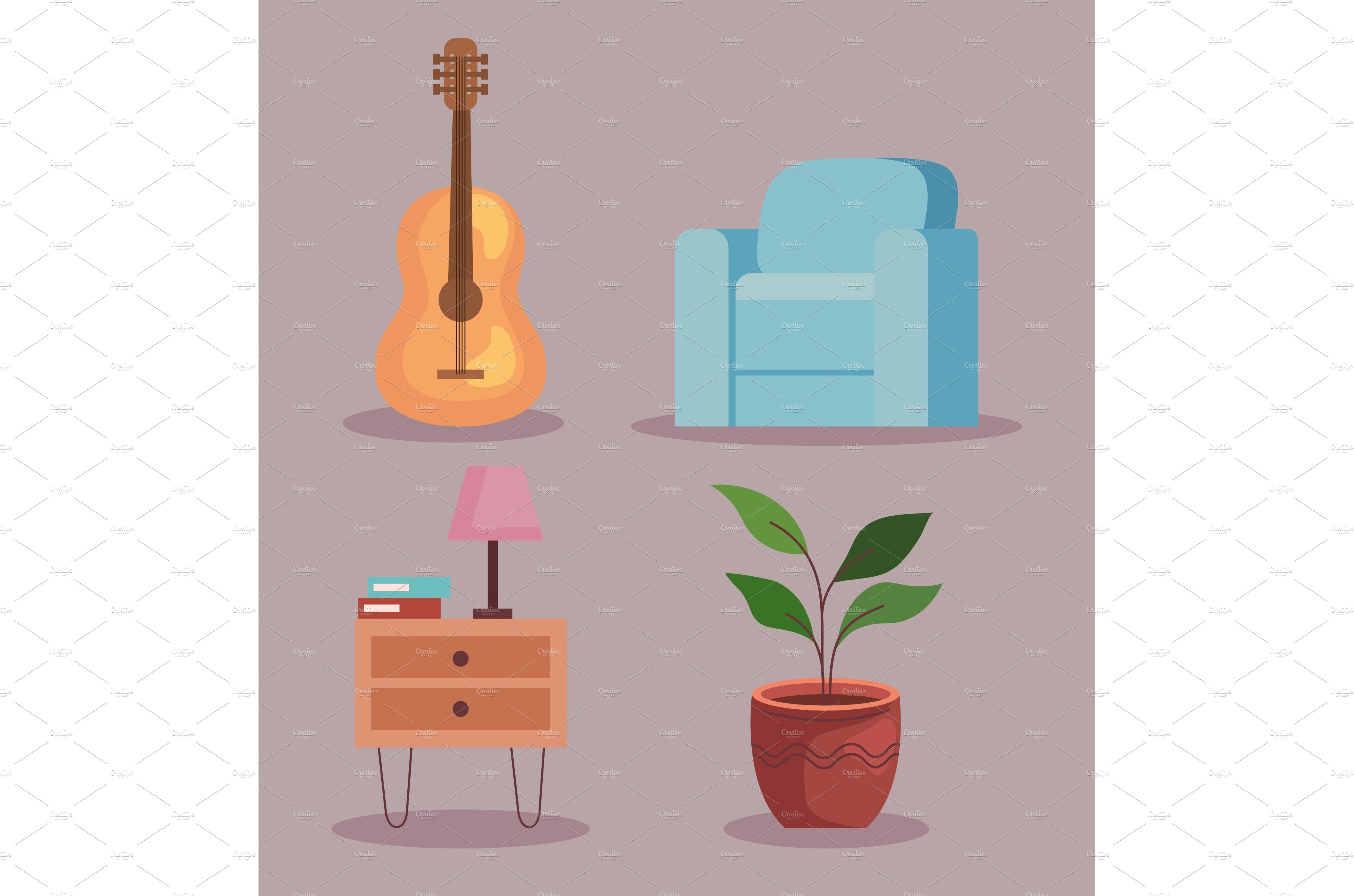 house furniture icons cover image.