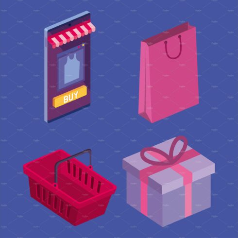 shopping online icons cover image.