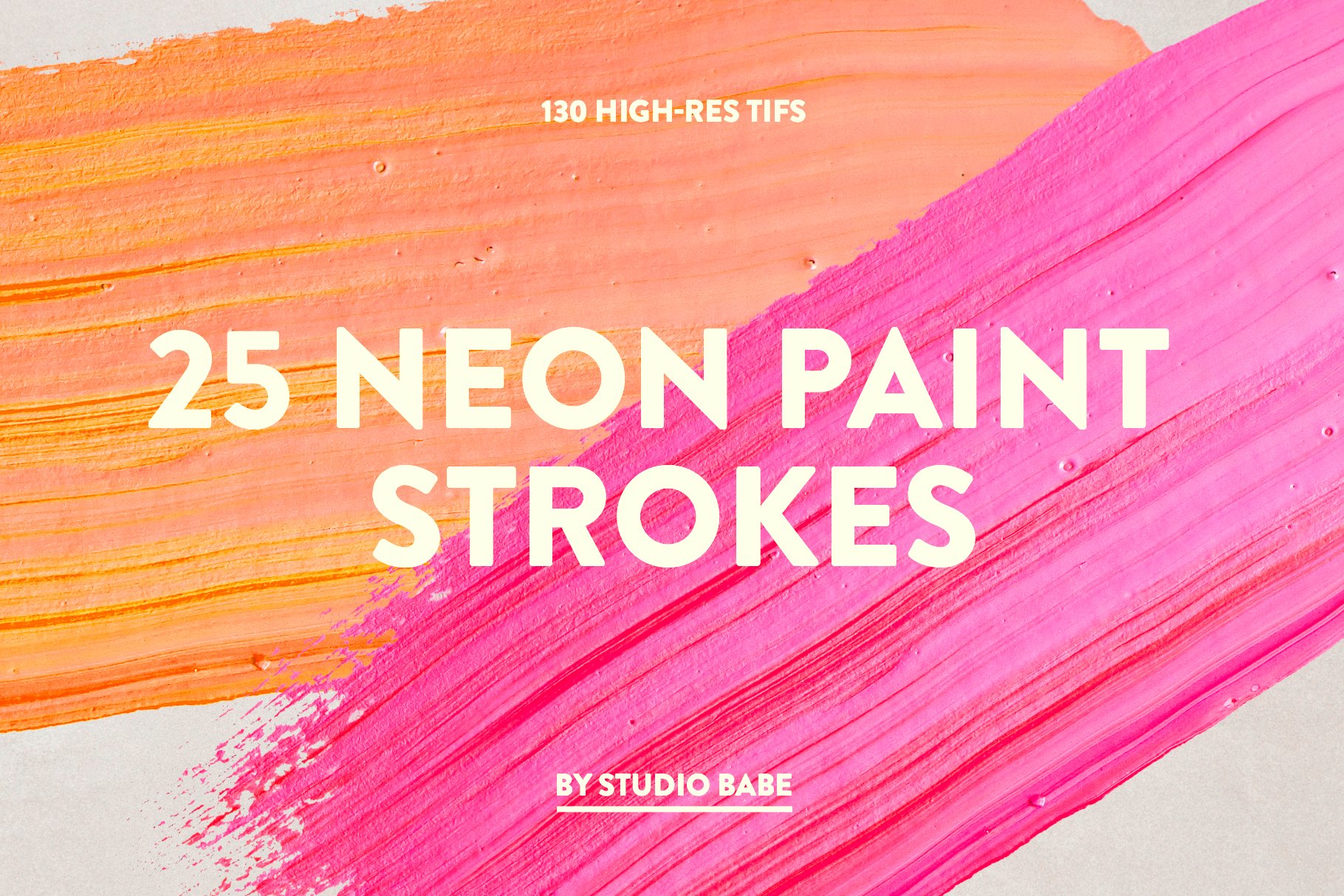 25 Neon Paint Strokes cover image.