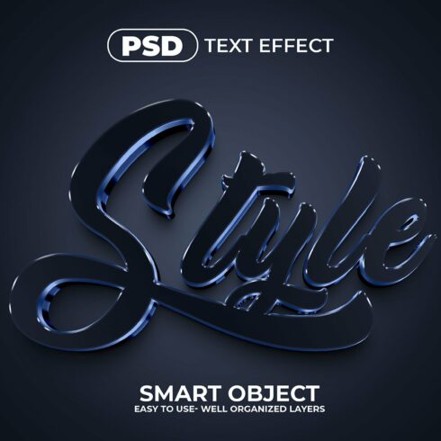 3d text effect that looks like the word smile.
