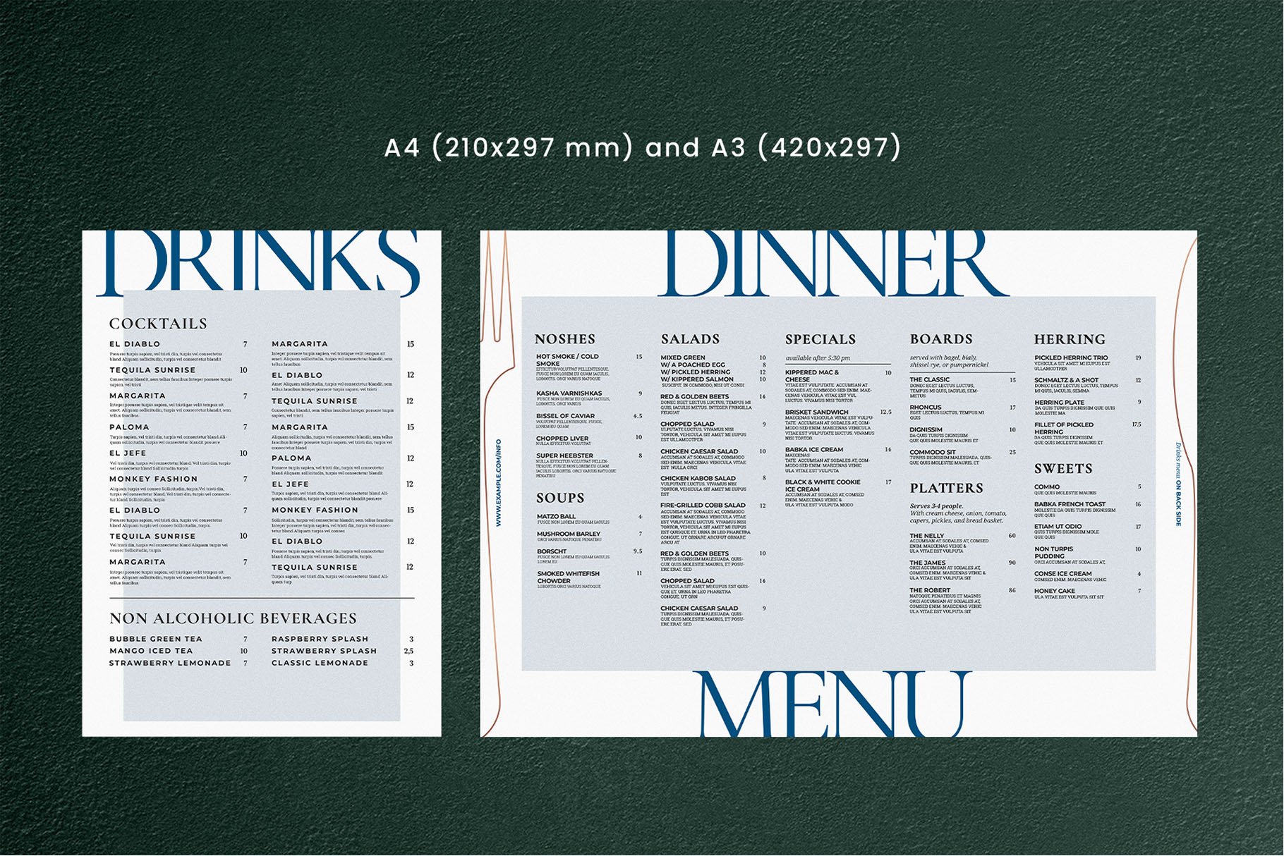 Stylish Menu Template preview image.