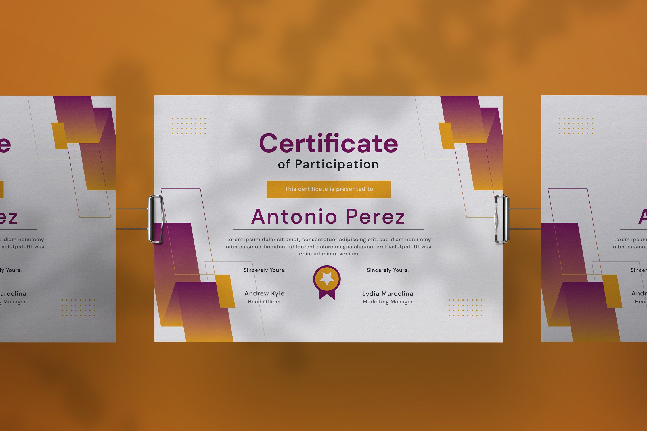 Geometricals - Certificate Template cover image.
