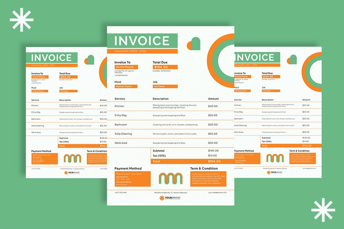 Cleaning Service - Invoice preview image.