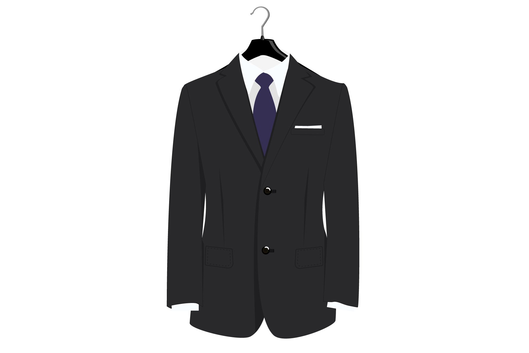 Man classical black suit on hanger cover image.