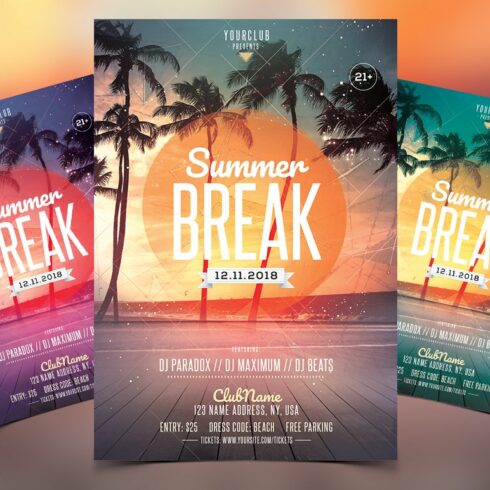 Summer Break - PSD Flyer Template cover image.