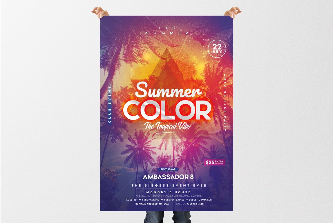 Summer - PSD Flyer & Invitation preview image.