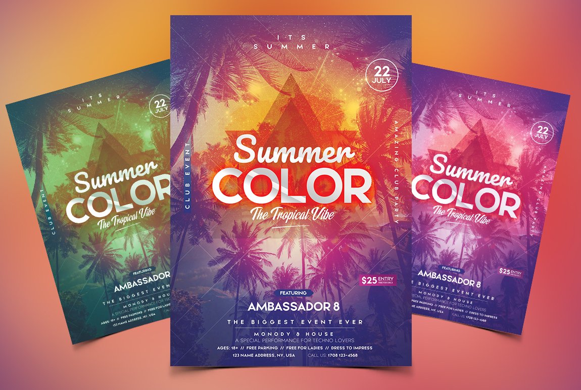 Summer - PSD Flyer & Invitation cover image.