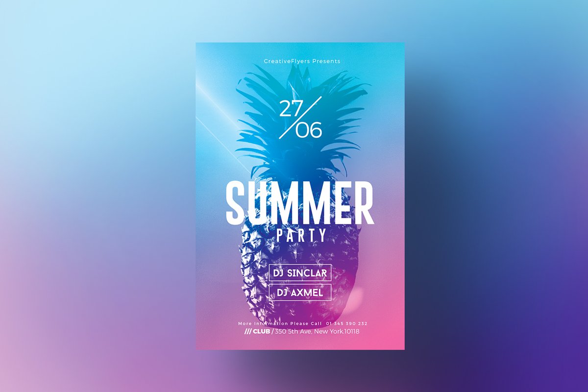 Summer Flyer Templates cover image.