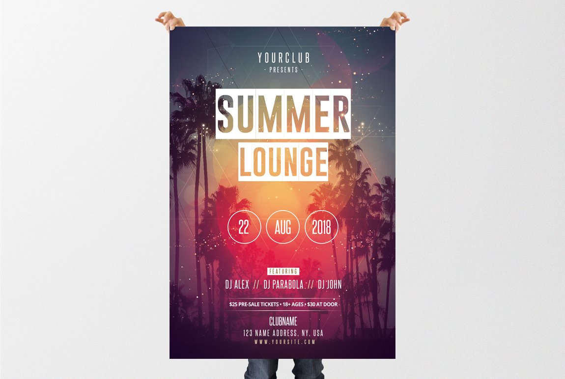 Summer Lounge - PSD Flyer preview image.