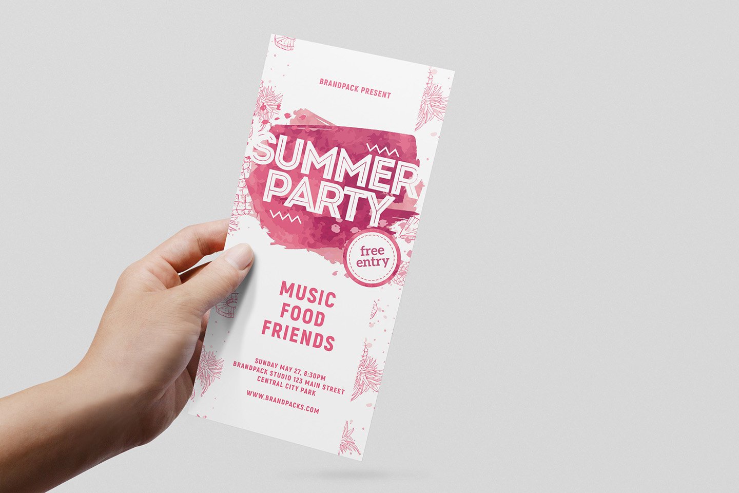 summer party dl card template 2 7