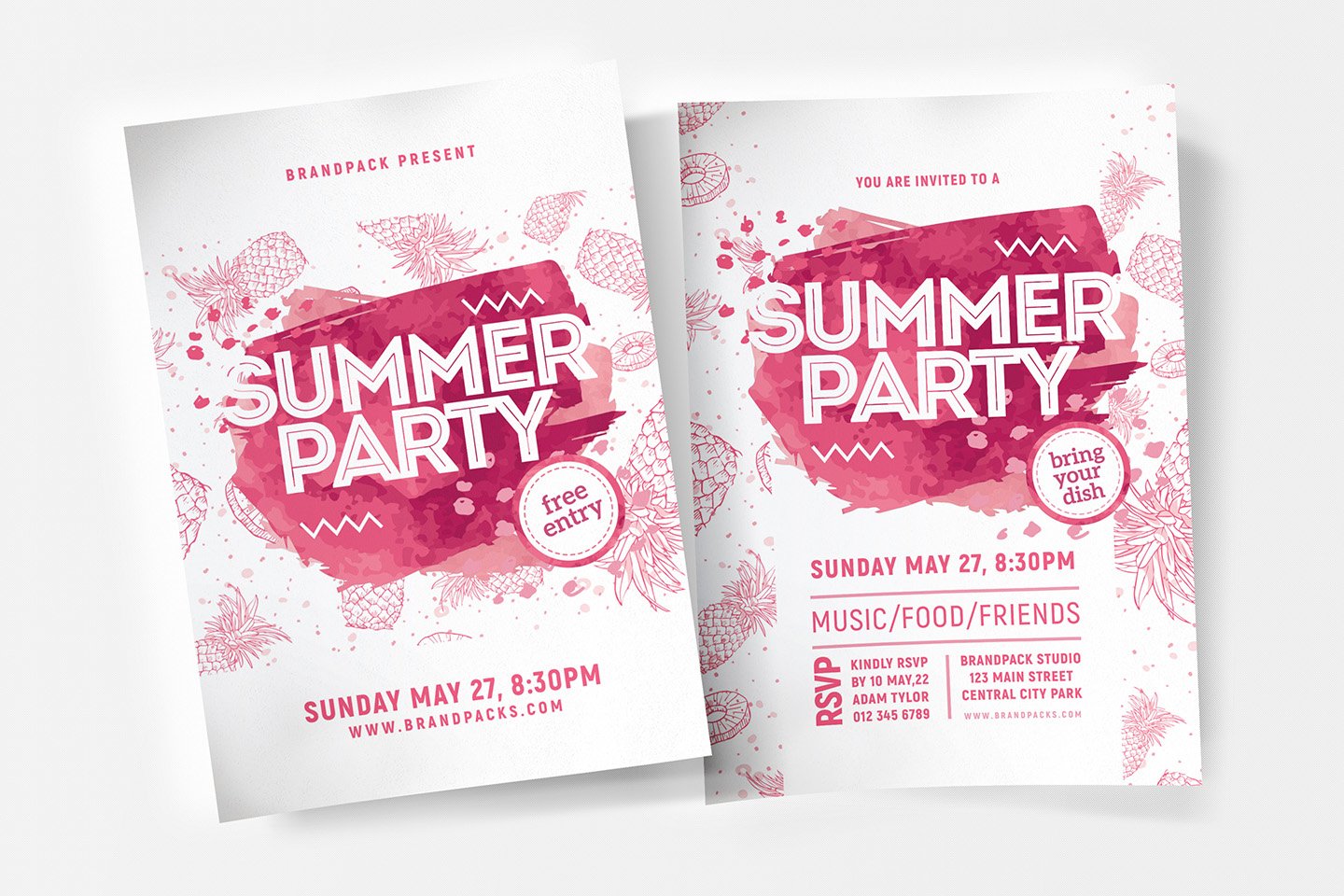 summer party flyer templates 634
