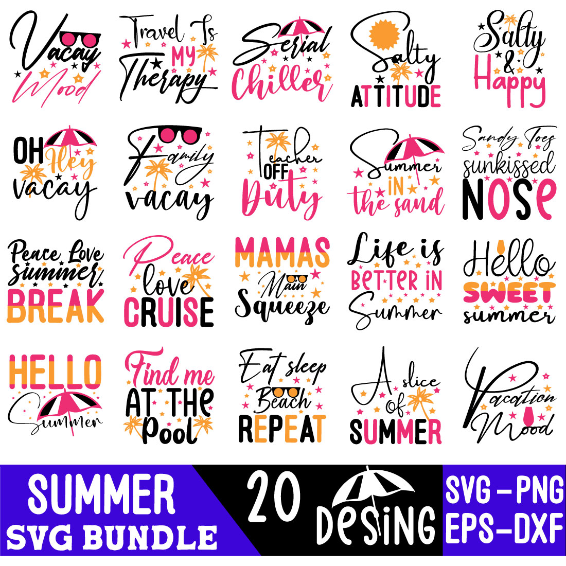 Summer Svg Bundle cover image.