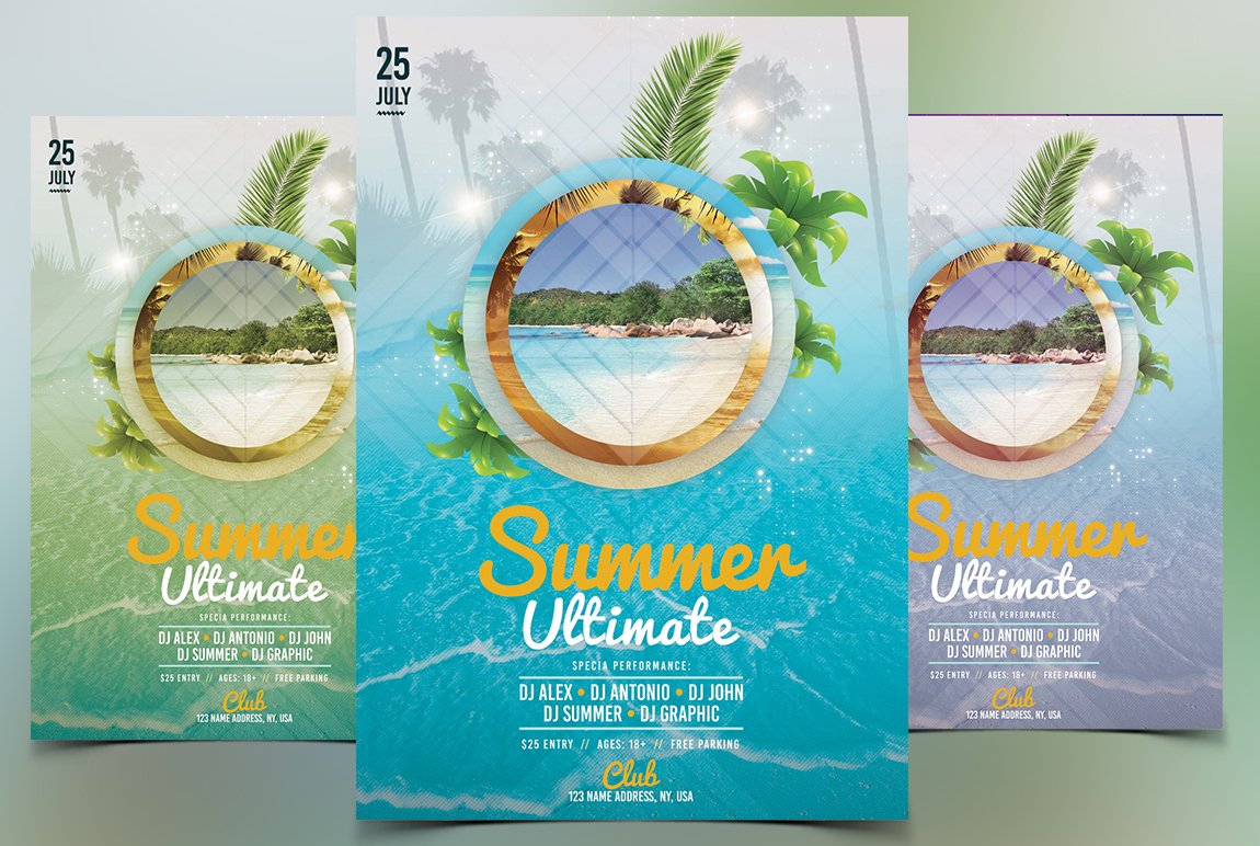 Summer Ultimate - PSD Flyer Template cover image.
