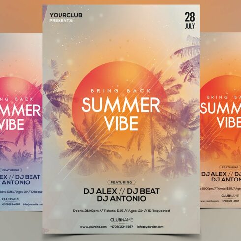 Summer Vibe - PSD Flyer Template cover image.