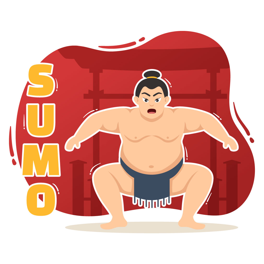 10 Sumo Wrestler Illustration preview image.