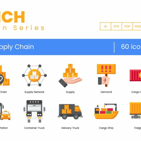 60 Supply Chain Icons - Rich Series cover image.