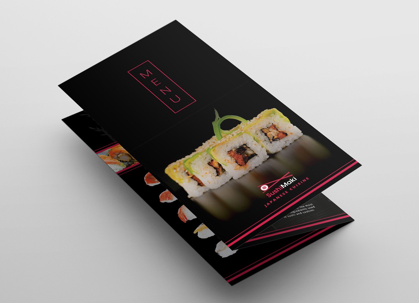 sushi restaurant tri fold menu template 3 428