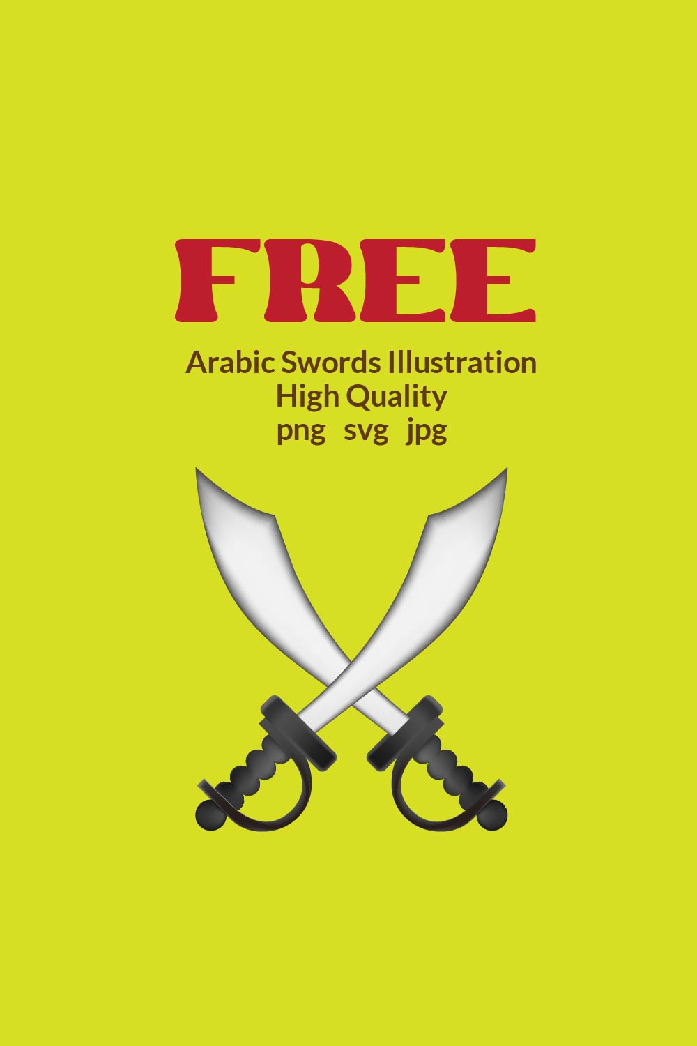 Arabic swords Illustration pinterest preview image.