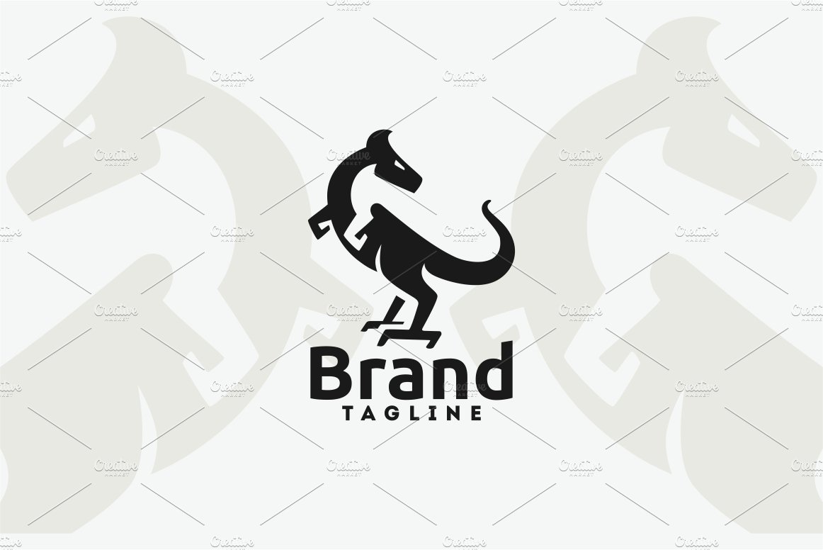 T Rex Logo Template cover image.