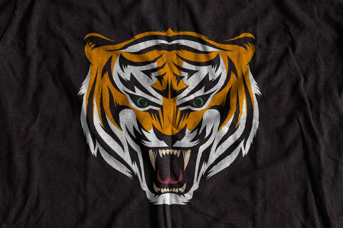 Tiger Mascot Template preview image.