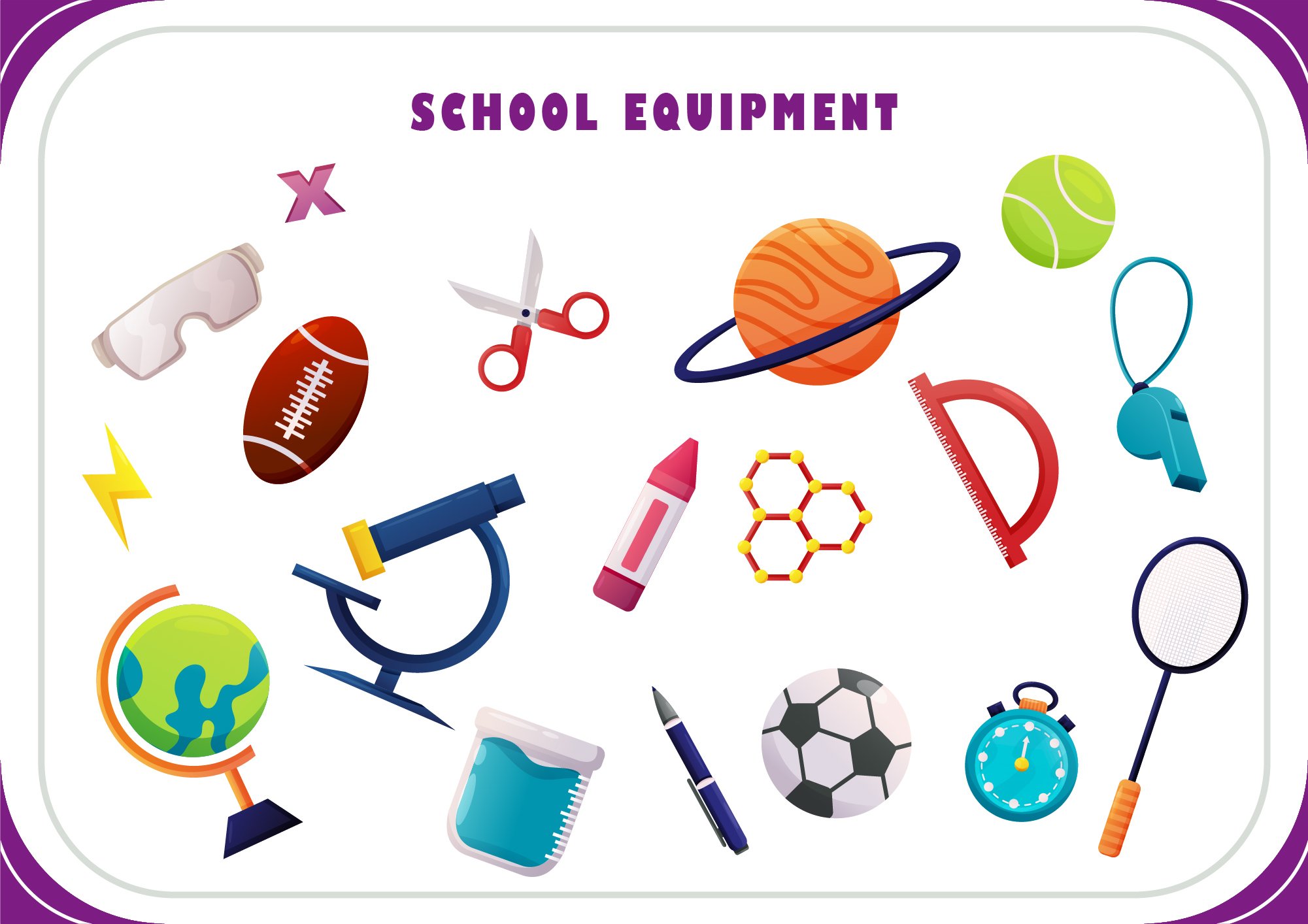 Teachers and school equipment preview image.