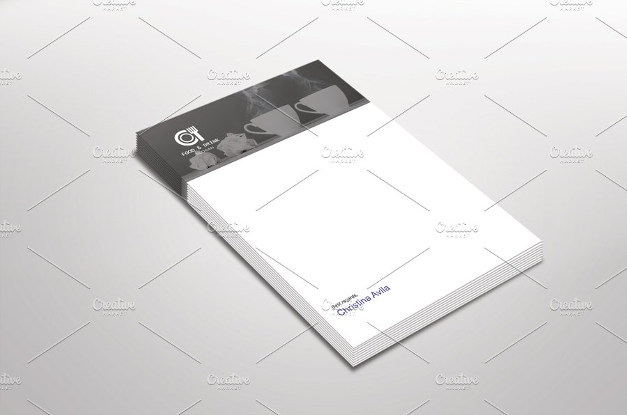 Teafie Letterhead Template cover image.