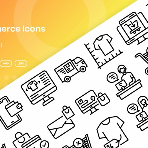 30 Ecommerce Icons Set - Line cover image.
