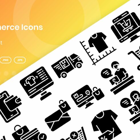 30 Ecommerce Icons Set - Glyph cover image.
