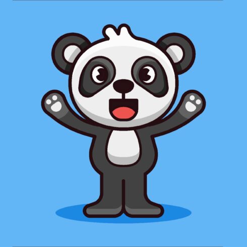 Cute Panda Mascot Happy Pose cover image.