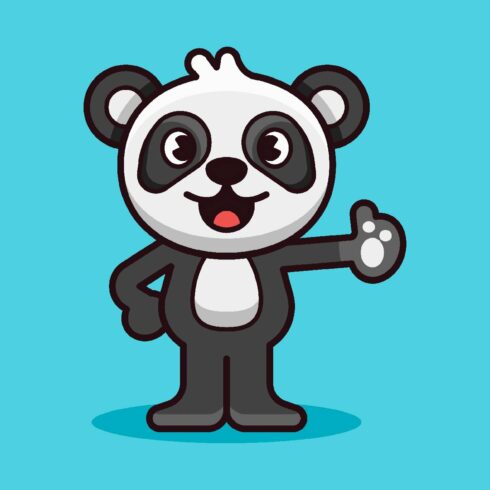 Cute Panda Mascot Thumbs Up cover image.