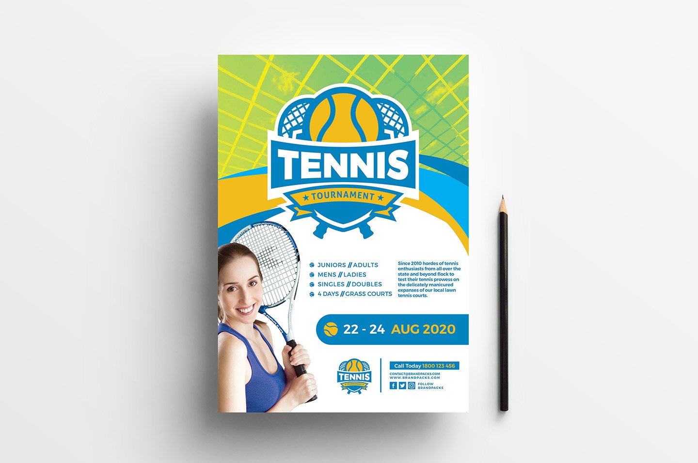 Tennis Flyer / Poster Templates preview image.