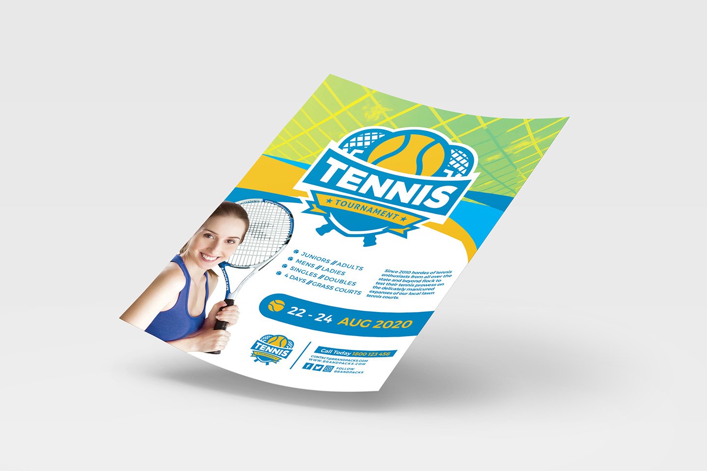 tennis poster flyer template 4 266