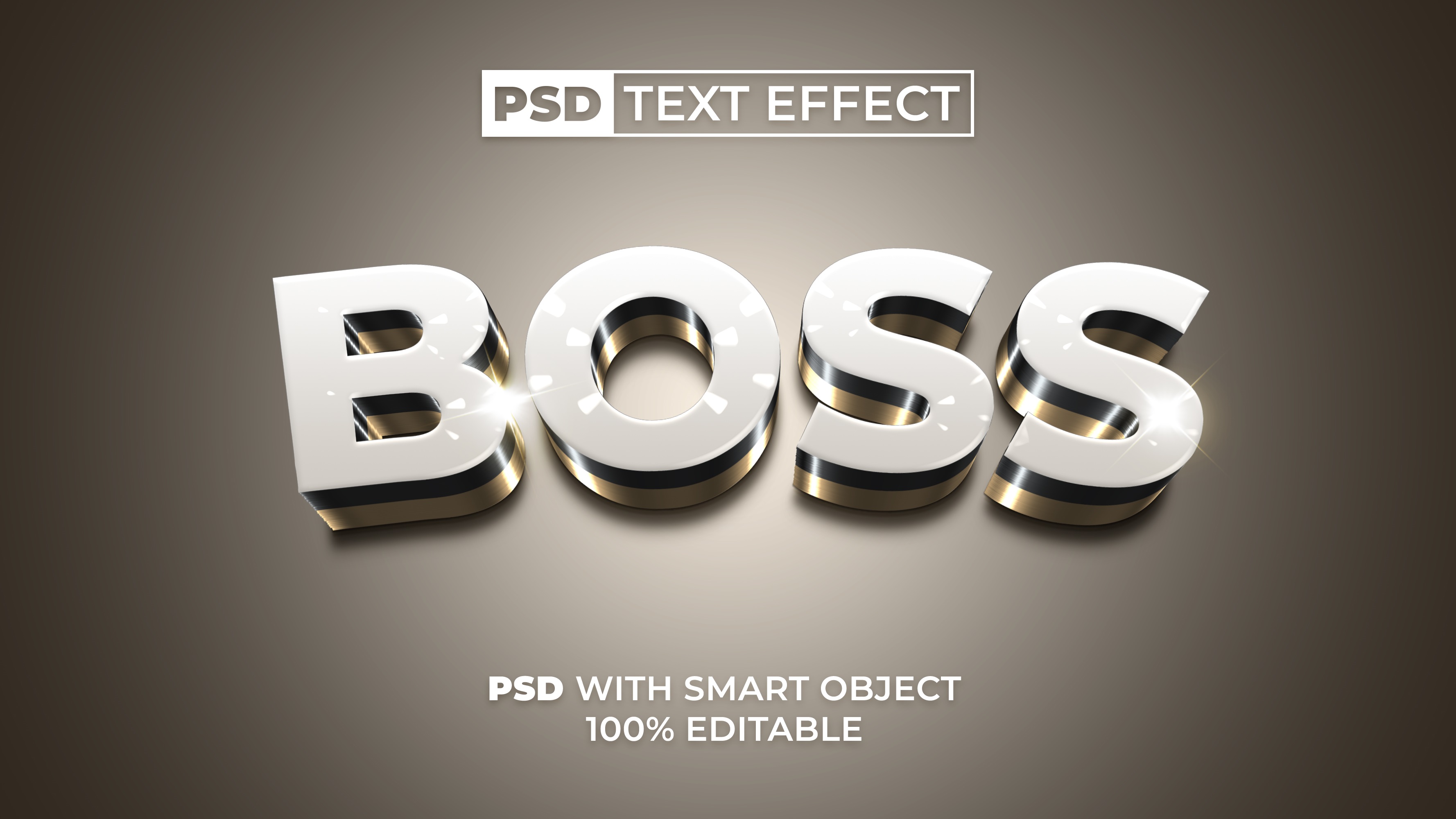 text effect boss golden style 328