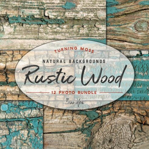 Rustic Wood Background Texture Bundl cover image.