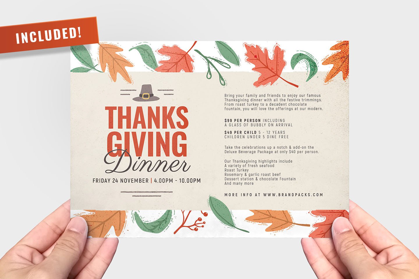 thanksgiving flyer template 3 4 433