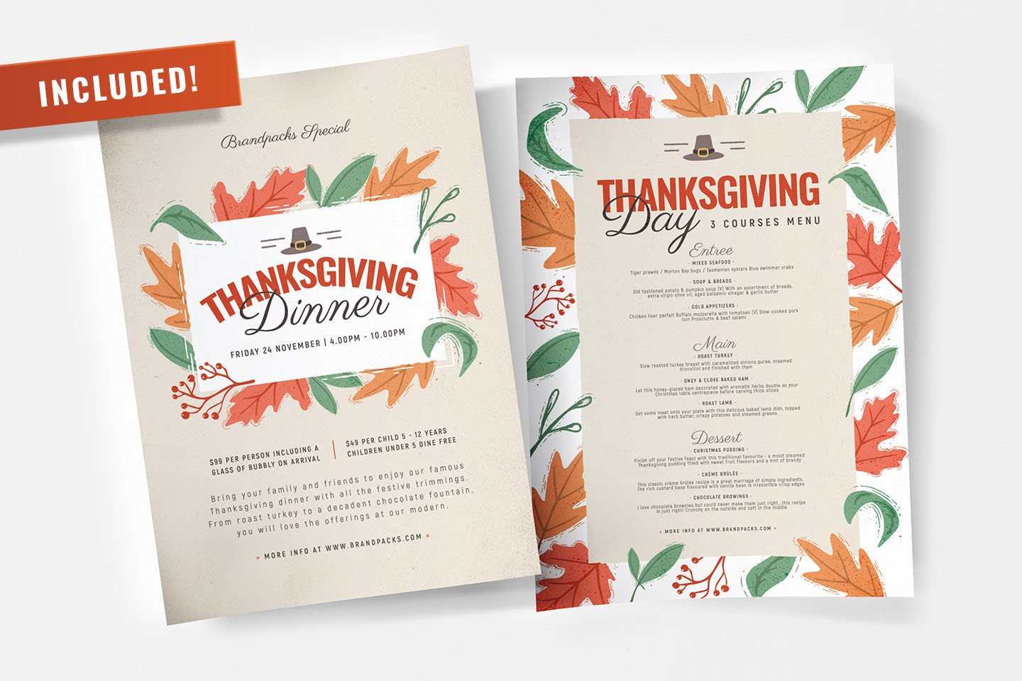 thanksgiving menu template 1 999