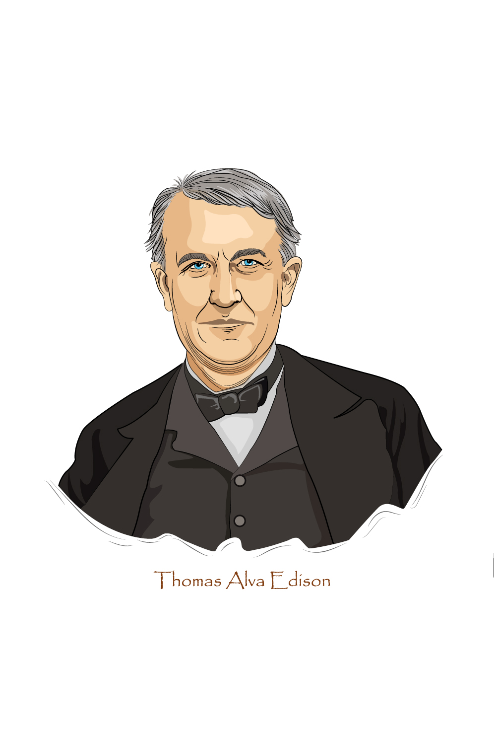 Thomas Alva Edison was an American inventor invented the phonograph, motion picture camera, and electric light bulb pinterest preview image.