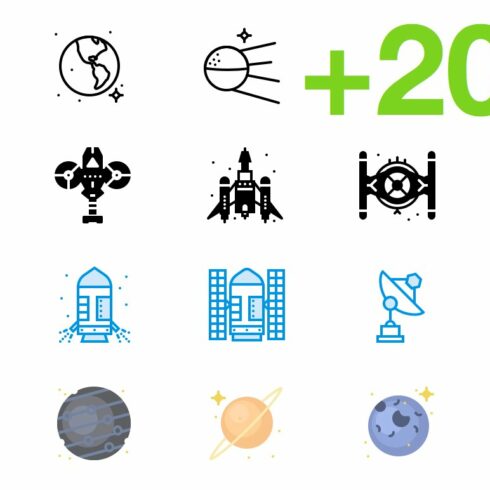 SMASHICONS - 200+ Space Icons - cover image.