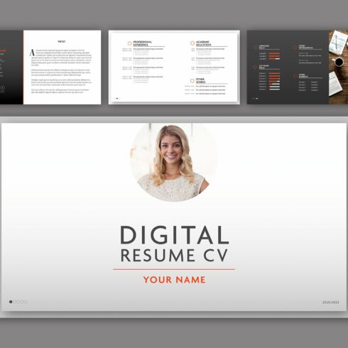 Digital CV Resume Layout cover image.
