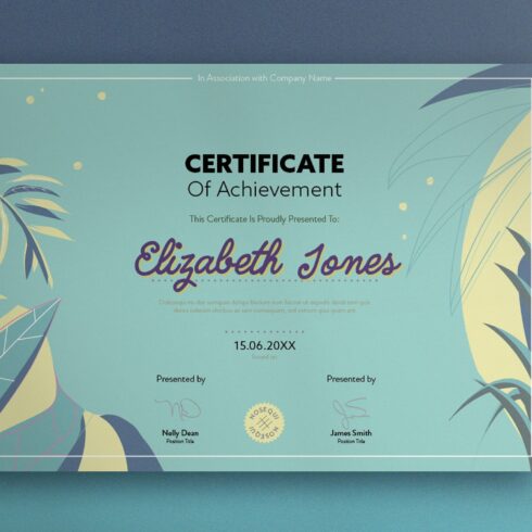 Certificate with Leaf Illustration cover image.