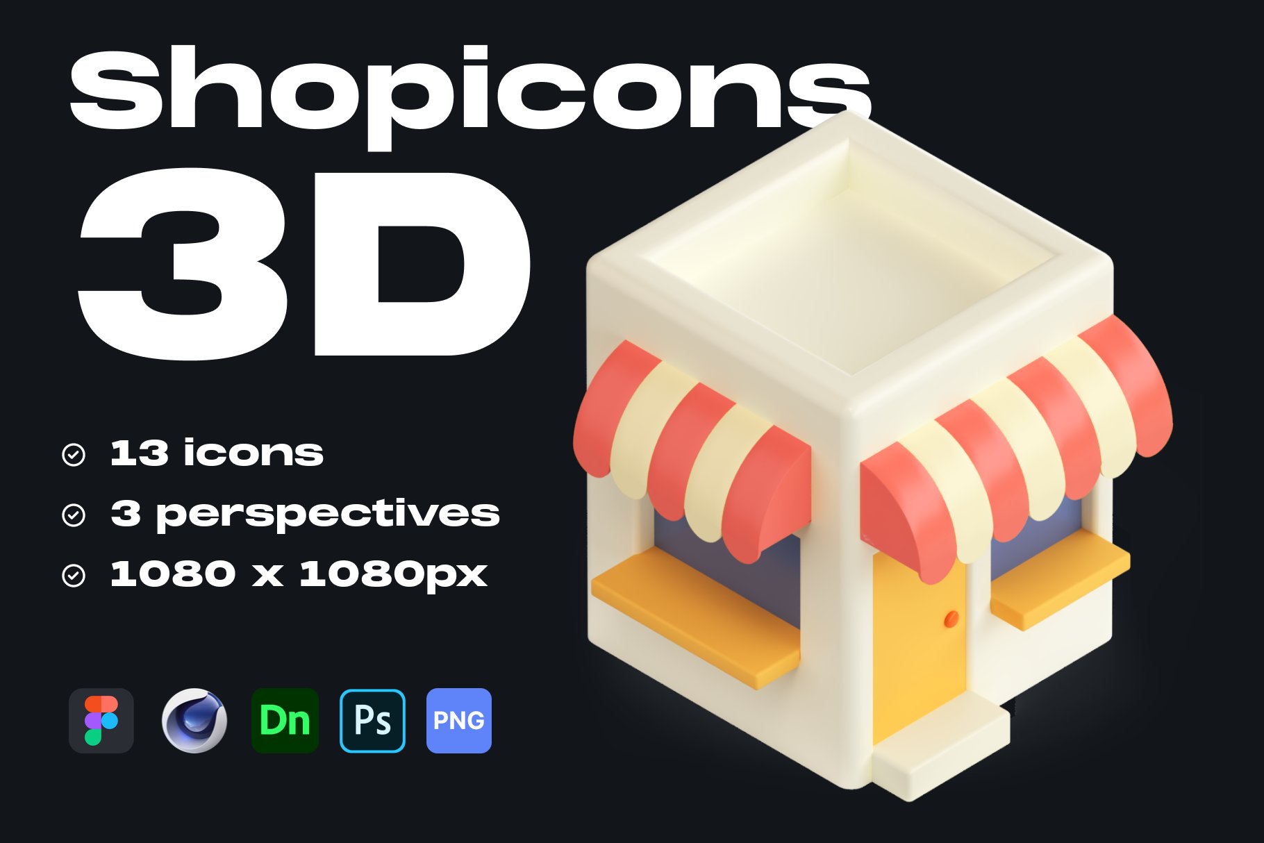 3D Shopping Icon Pack - Shopicons cover image.
