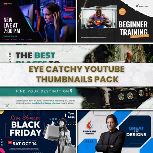 EYE CATCHY YOUTUBE THUMBNAIL DESIGN'S PACK - MasterBundles