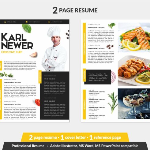 Executive Chef Resume Template cover image.