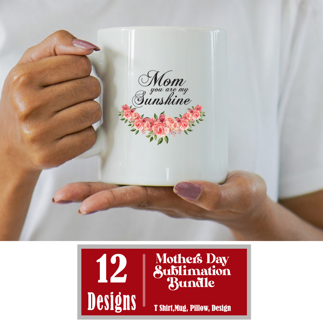 Mothers Day Sublimation- T-Shirt-Mug-Pillow Design preview image.
