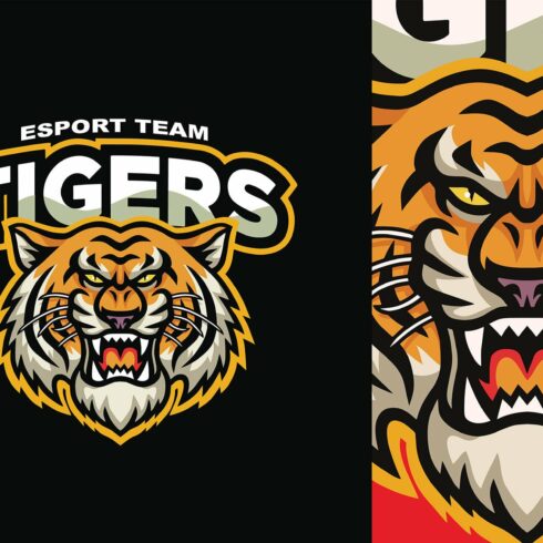 Tiger Head Roaring Logo Esport Sport cover image.