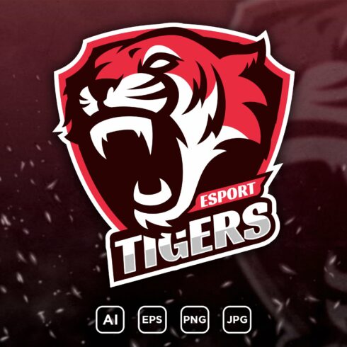TIGERS - mascot logo for a team cover image.